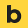 Lowercase black letter "b" centered on a bright yellow background. The design is simple, modern, and conveys a bold, minimalist aesthetic.