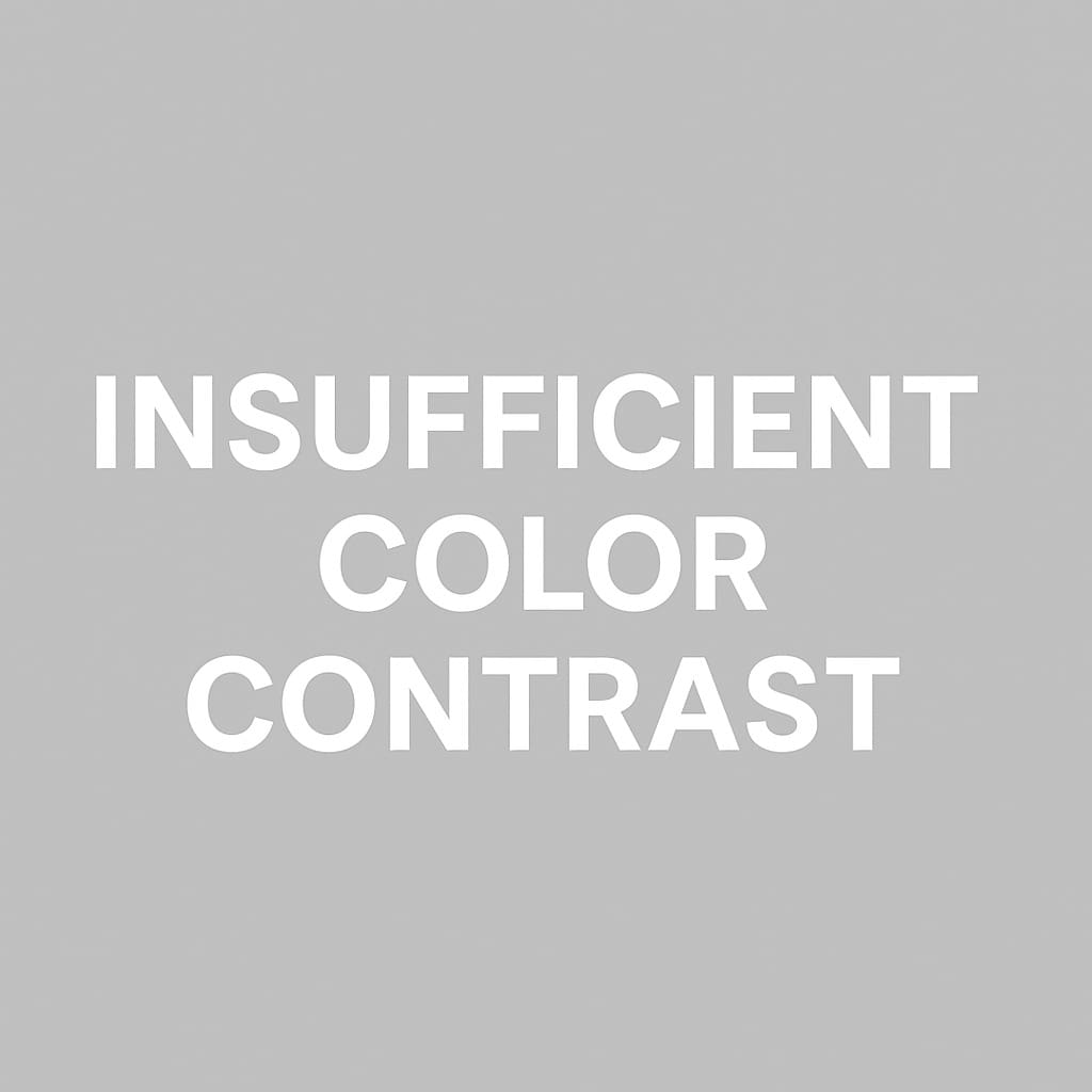 Insufficient Color Contrast