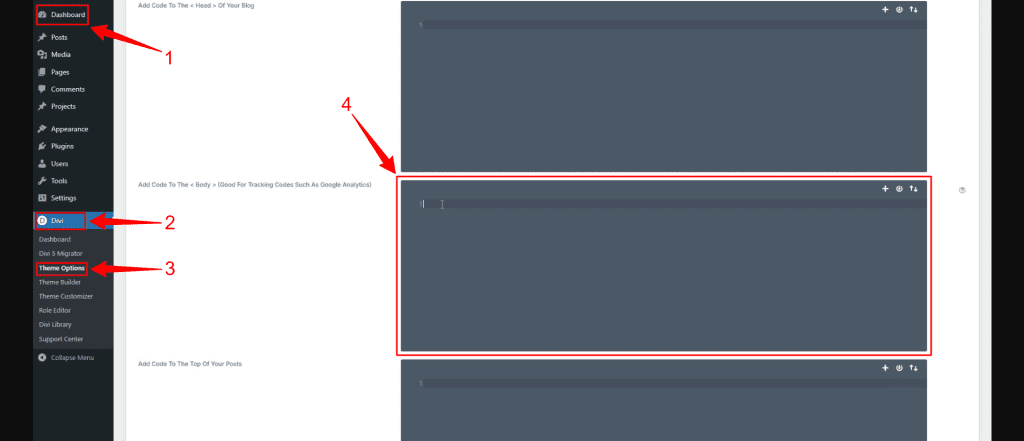 JS code in divi