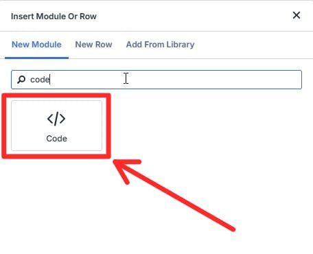 code module in divi